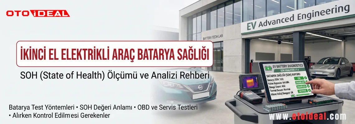 İkinci El Elektrikli Araç Alırken Batarya Sağlığı (SOH) Nasıl Ölçülür? 2026 Batarya Test Rehberi