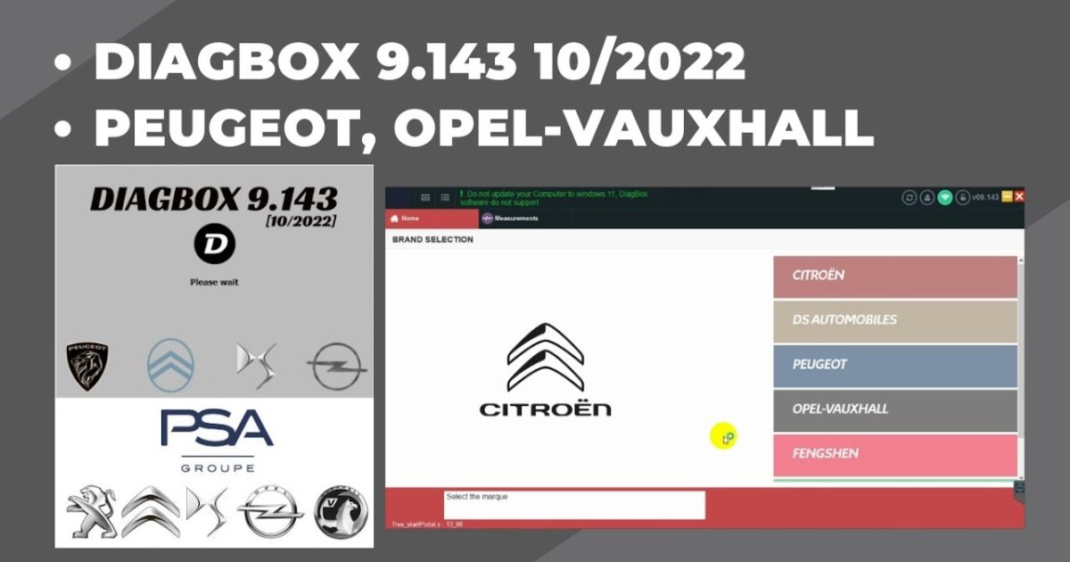 Peugeot Diagbox 9.143 Software | Peugeot Lexia Fault Detection Device Installation