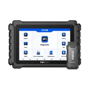 TOPDON ONE 10.1-inch diagnostic tablet with its wireless Wi-Fi VCI