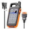 Xhorse VVDI Key Tool Max Pro key programmer, front view with the main menu on screen 3